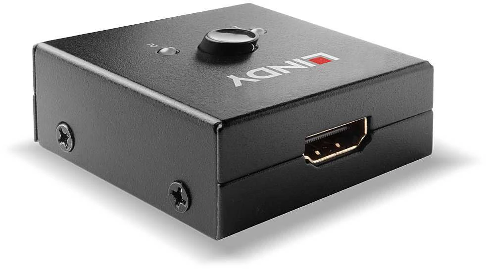 HDMI Jungiklis - LINDY 2 Prievadų HDMI 18G Dvipusis Jungiklis, Juodas