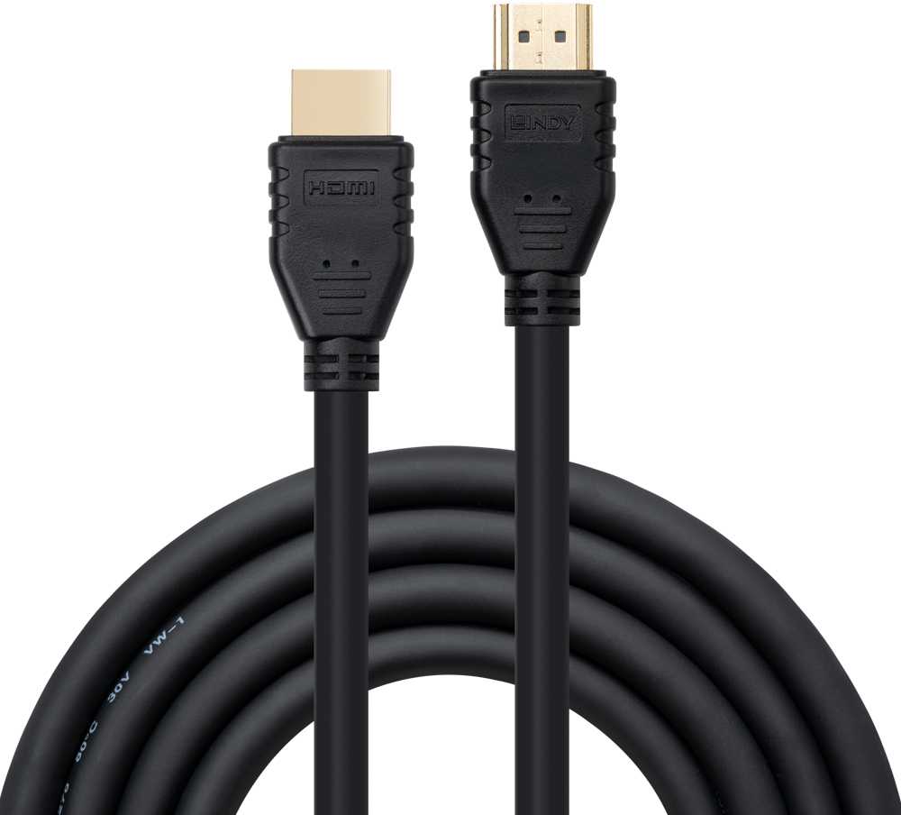 HDMI Laidas - LINDY HDMI M/M, Lankstus, 4K60Hz, 0.5 m, Juodas
