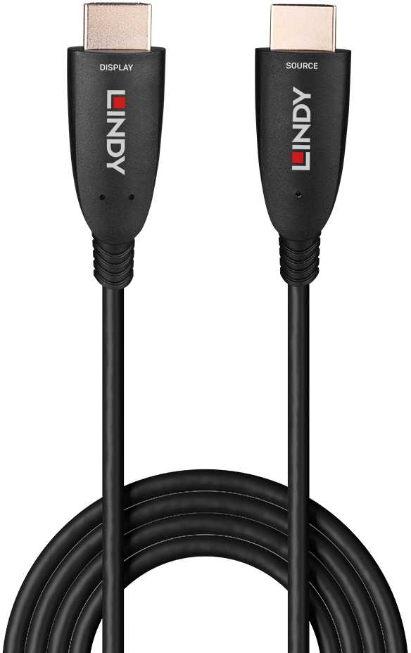 HDMI Laidas - LINDY Šviesolaidinis Hibridinis HDMI 8K60 Laidas, 48Gbps, 70 m, Juodas