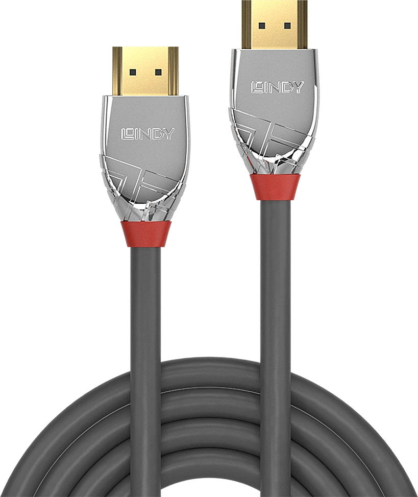 HDMI Laidas - LINDY Cromo Line HDMI Laidas, M/M, Didelės Spartos, 4096x2160@60Hz, 18Gbps, 0.5 m, Pilkas