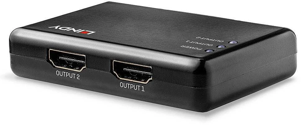 HDMI Skirstytuvas - LINDY 2 Prievadų HDMI 10.2G Skirstytuvas, Juodas