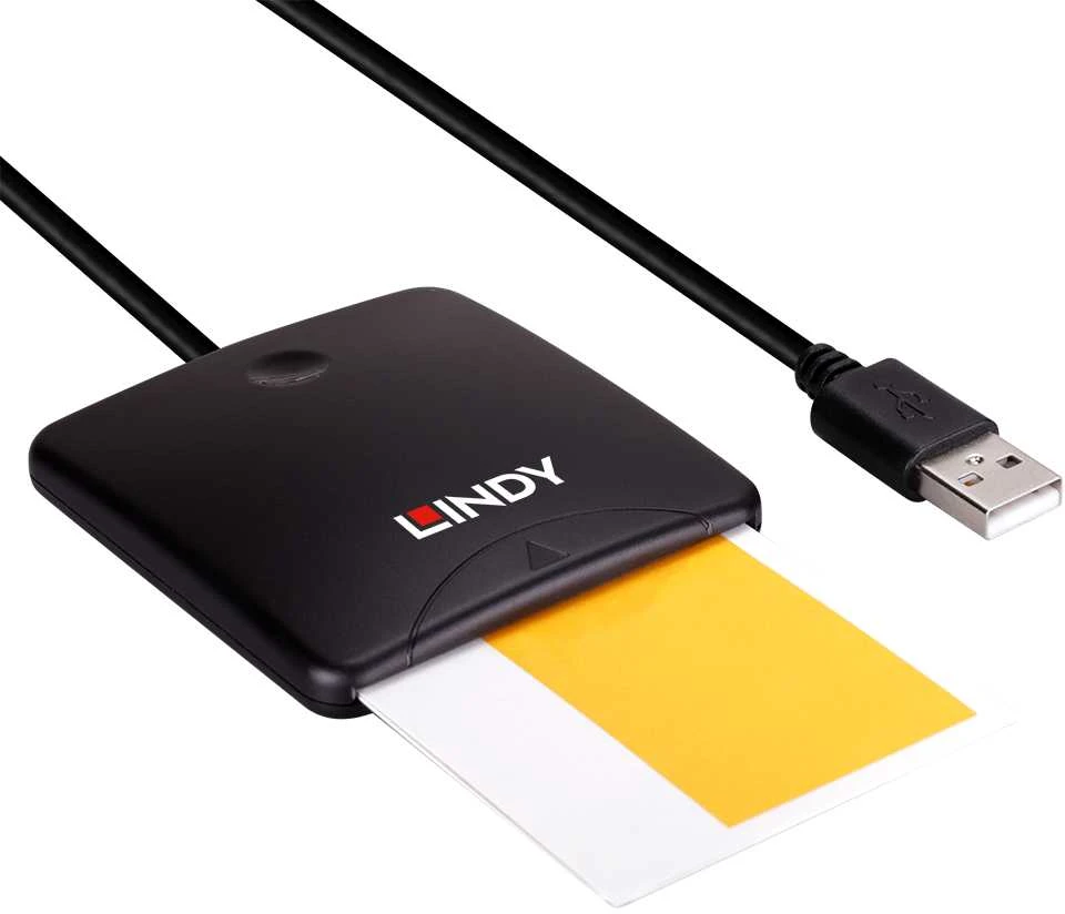 Lindy USB kortelių skaitytuvas su įstatyta kortele