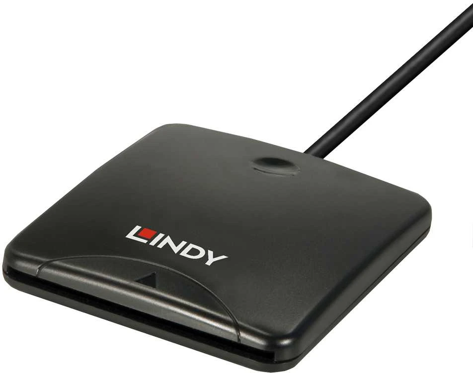 Išmanusis Kortelių Skaitytuvas - LINDY USB 2.0 Išmanusis Kortelių Skaitytuvas, Juodas