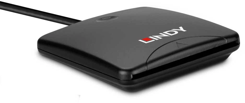 Išmanusis Kortelių Skaitytuvas - LINDY USB 2.0 Išmanusis Kortelių Skaitytuvas, Juodas