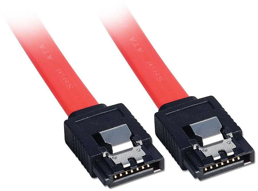 SATA Laidas - LINDY Vidinis SATA Laidas, 2x7 Pin Fiksavimo Tipas, 0.5 m, Juodas