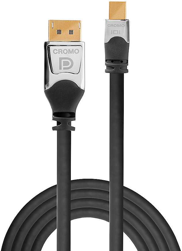 Lindy Laidas - CROMO Mini DisplayPort į DisplayPort 0.5m 4K 60Hz 21.6Gbps