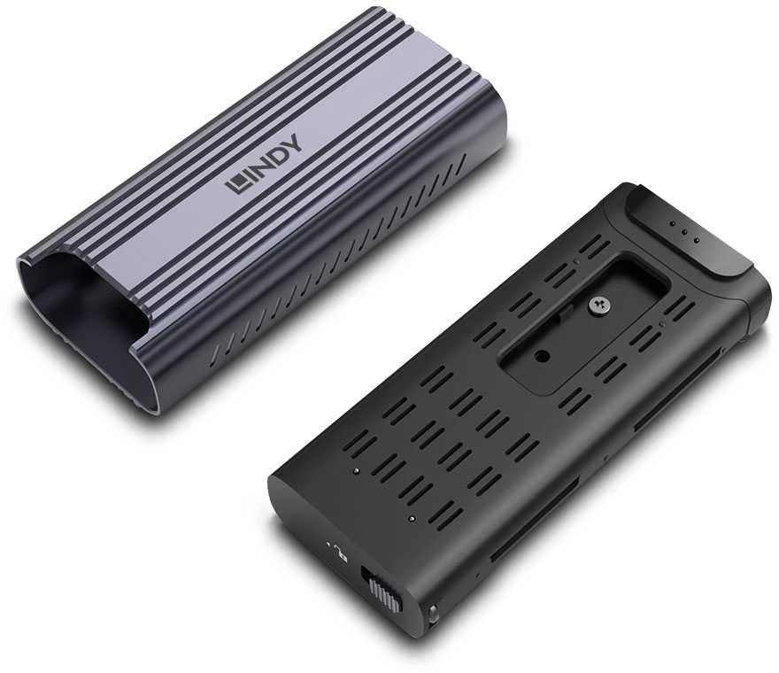 M.2 SSD Korpusas - LINDY M.2 SSD USB4 NVMe 40Gbps su Aliuminio Aušintuvu