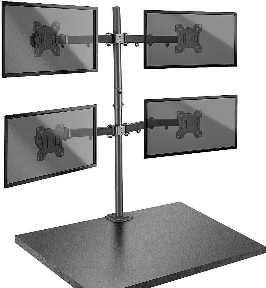 Monitorių Laikiklis - LINDY Quad Ekranas Bracket 4x17''-28'', Maks. 7kg, Juodas