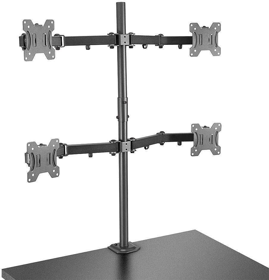 Monitorių Laikiklis - LINDY Quad Ekranas Bracket 4x17''-28'', Maks. 7kg, Juodas