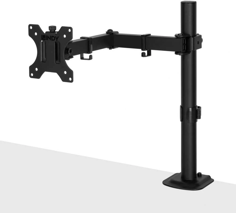 Monitorių Laikiklis - LINDY Viengubas Reguliuojamas Ekranų Tvirtinimas, Monitoriaus Laikiklis 13-32", 8kg, Juodas