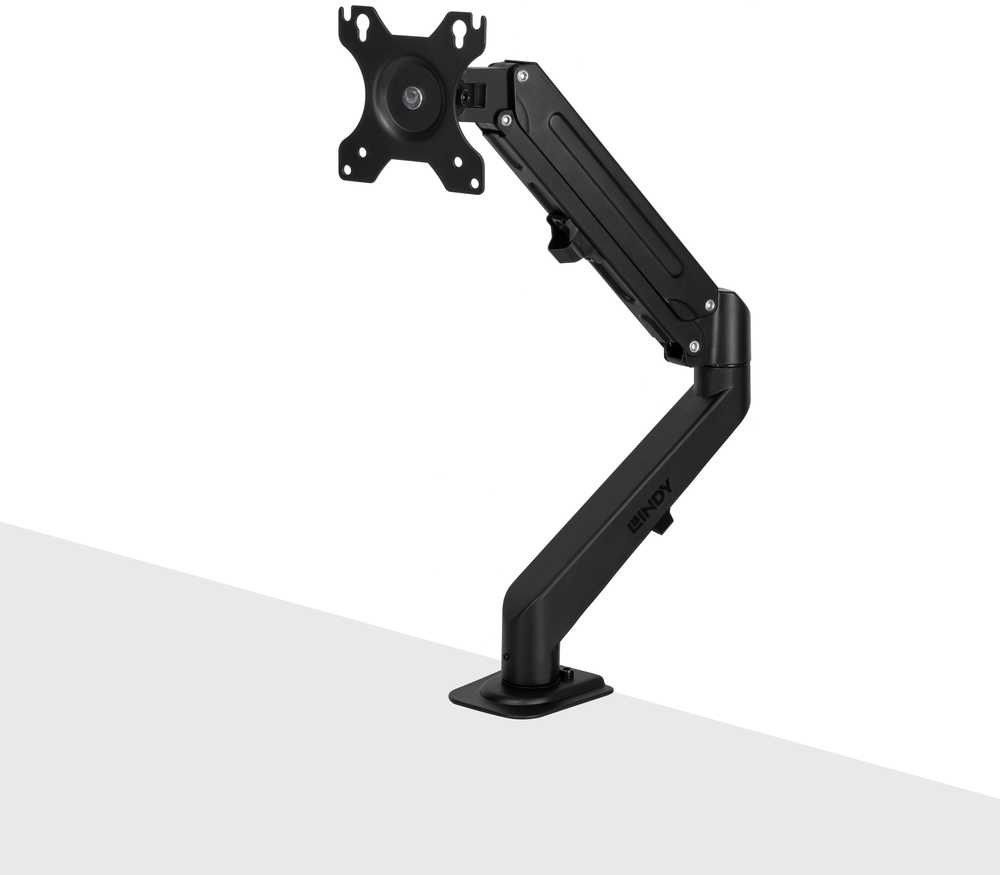 Monitorių Laikiklis - LINDY Viengubas Stalo Laikiklis Monitoriui, Ekranų Laikiklis 17-27", 9kg, Juodas