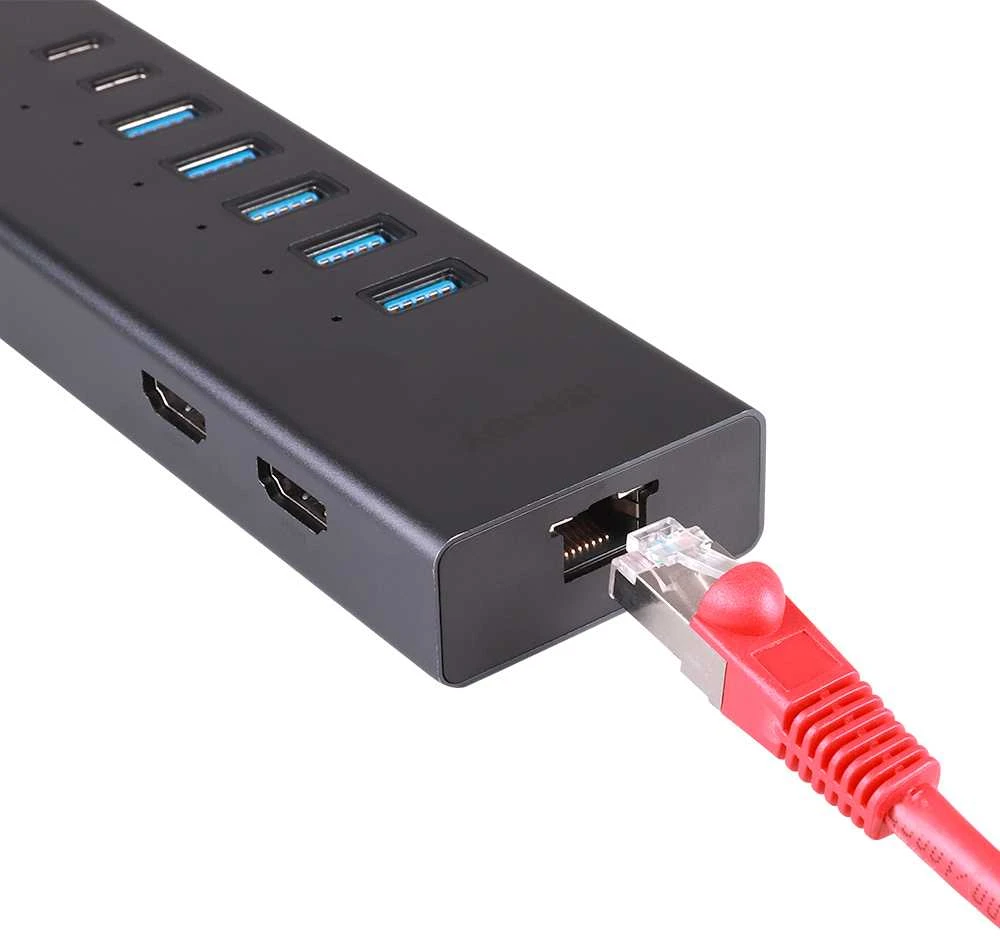 Lindy dokavimo stotelė su Ethernet jungtimi