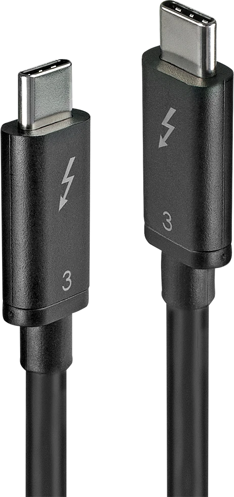 Thunderbolt Laidas - LINDY Thunderbolt 3 Laidas, 40Gbps, 100W PD, 0.5 m, Juodas