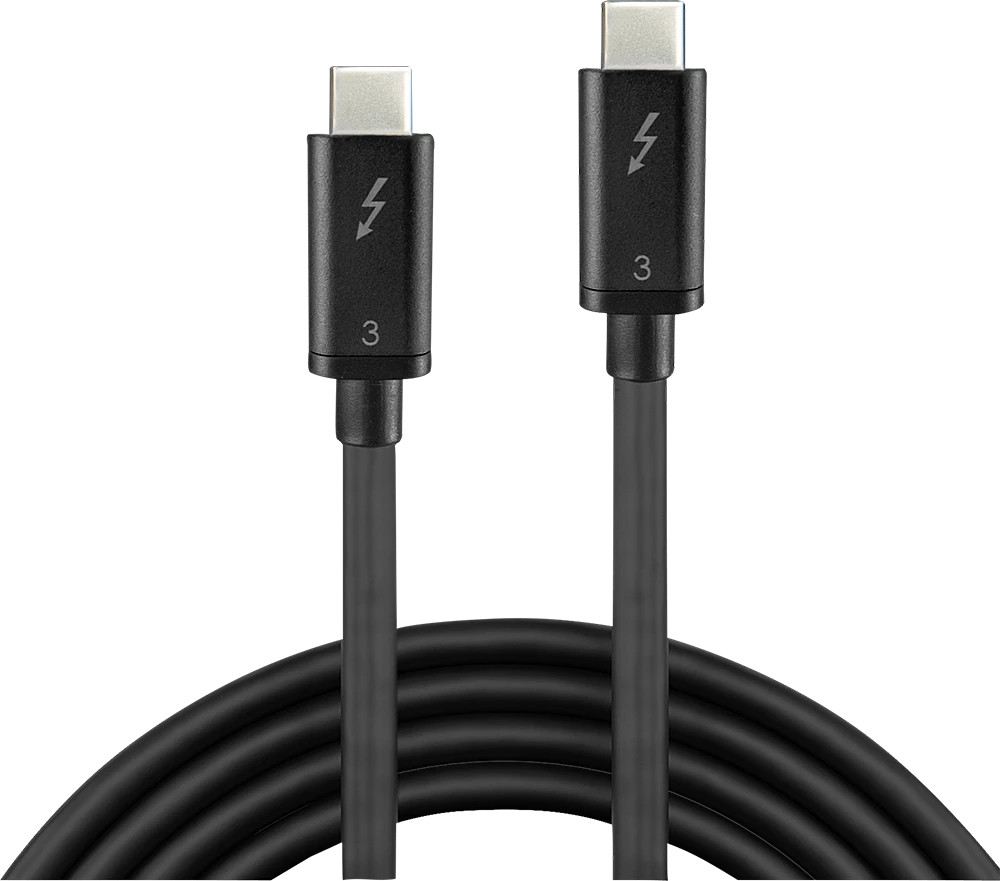 Thunderbolt Laidas - LINDY Thunderbolt 3 Laidas, 40Gbps, 100W PD, 0.5 m, Juodas