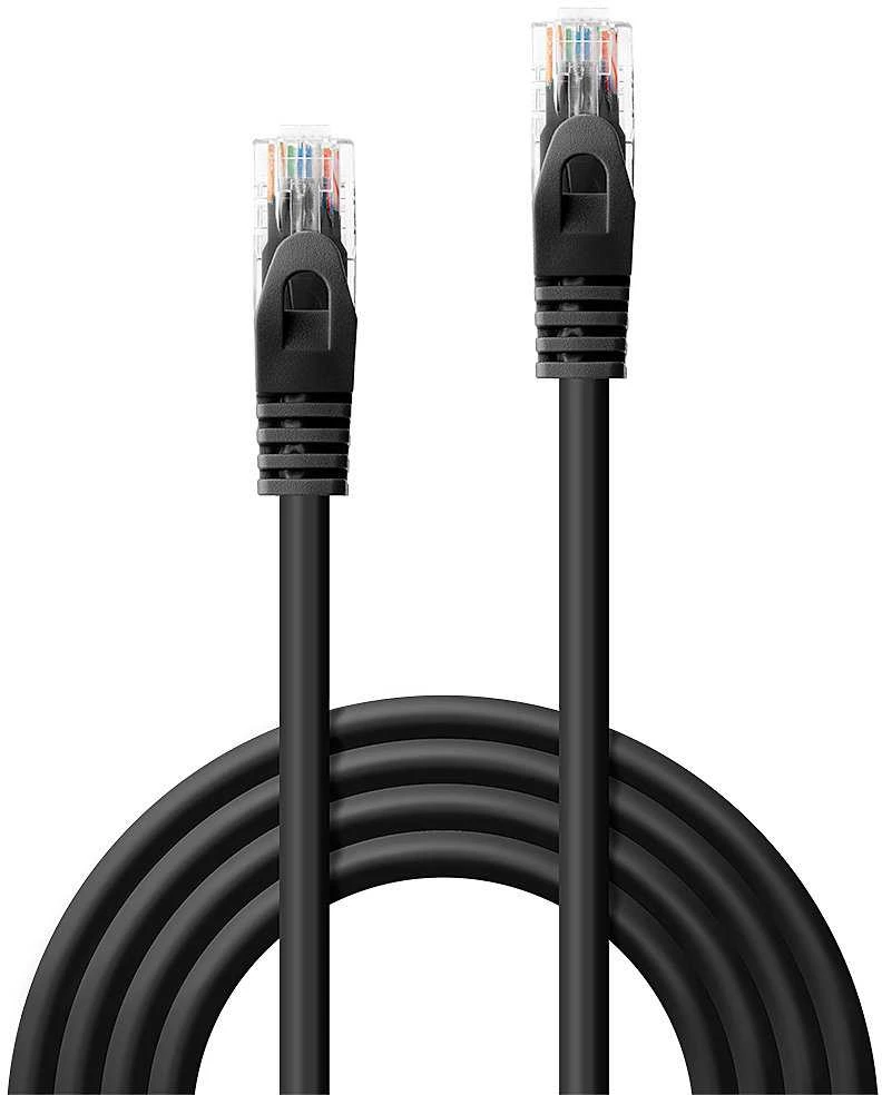Tinklo Kabelis - LINDY Cat.6 U/UTP Tinklo Kabelis, RJ45, M/M, 250MHz, CCA, 3 m, Juodas