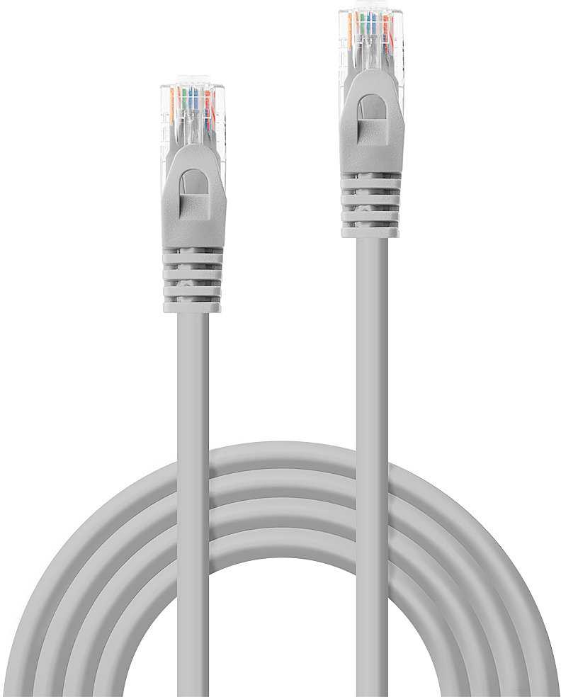 Tinklo Kabelis - LINDY Cat.5e U/UTP Tinklo Kabelis, RJ45, M/M, 100MHz, 2 m, Pilkas