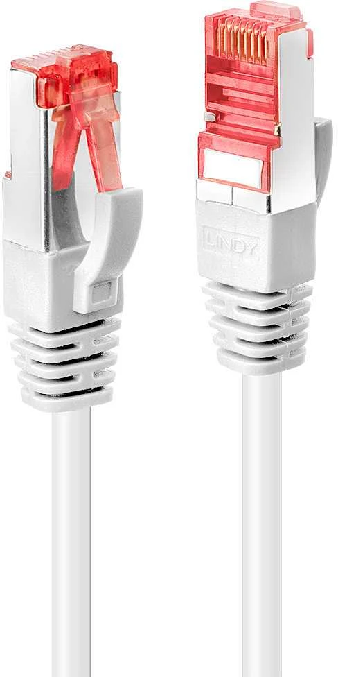 Tinklo Kabelis - LINDY Cat.6 S/FTP Kabelis, RJ45, M/M, 250MHz, 27AWG, 10 m, Baltas