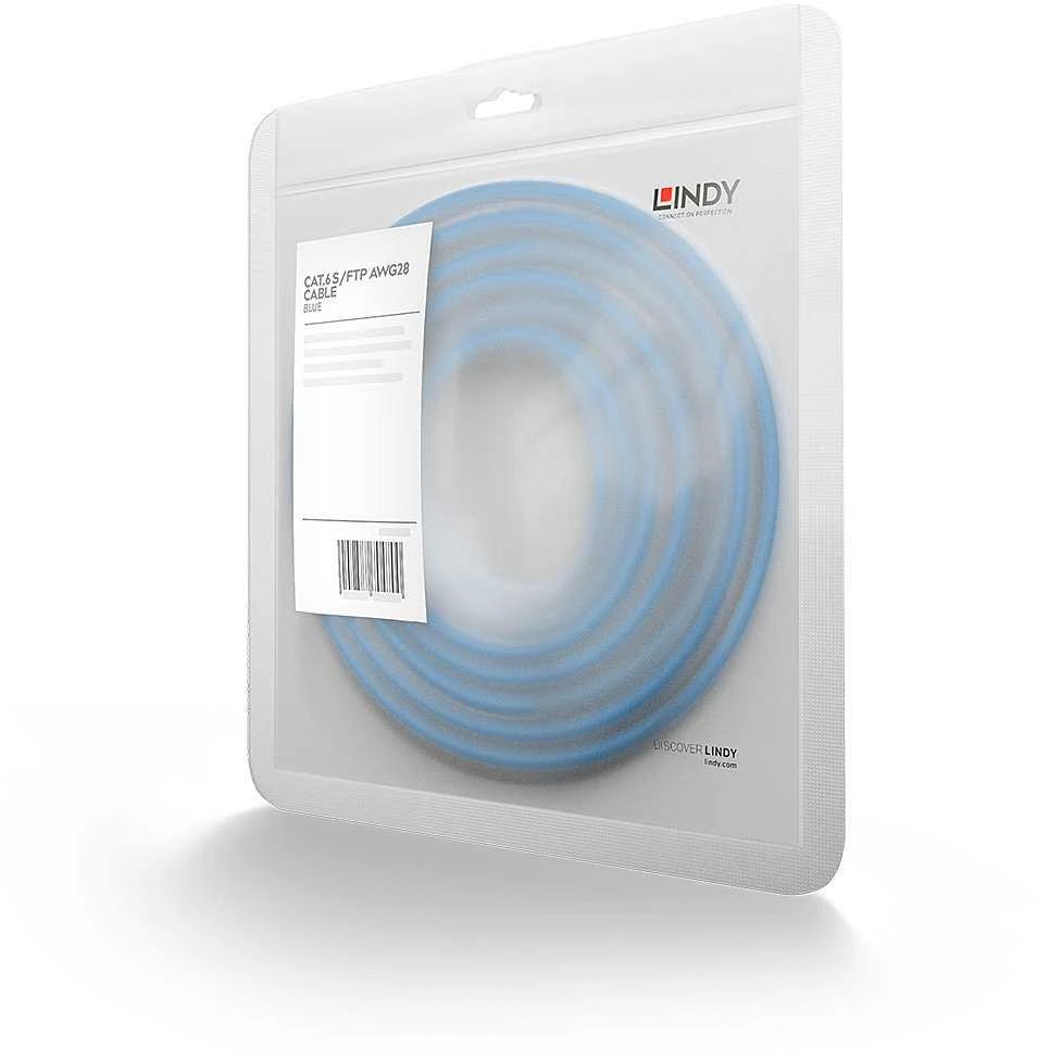 Tinklo Kabelis - LINDY Cat.6 S/FTP Tinklo Kabelis, RJ45, M/M, 250MHz, 28AWG, 1.5 m, Mėlynas