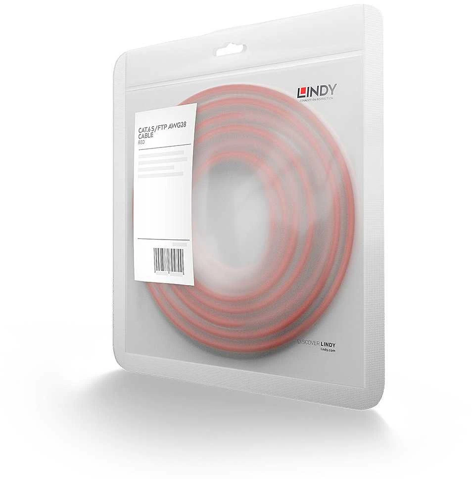 Tinklo Kabelis - LINDY Cat.6 S/FTP Tinklo Kabelis, RJ45, M/M, 250MHz, 28AWG, 1.5 m, Raudonas