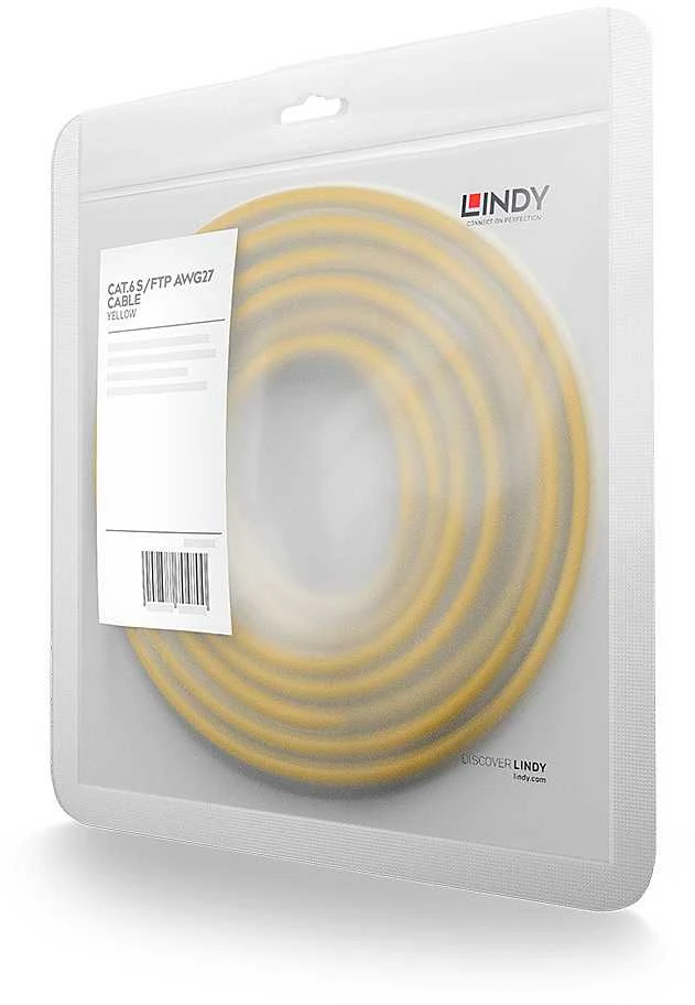 Tinklo Kabelis - LINDY Cat.6 S/FTP Tinklo Kabelis, RJ45, M/M, 250MHz, 27AWG, 1 m, Geltonas