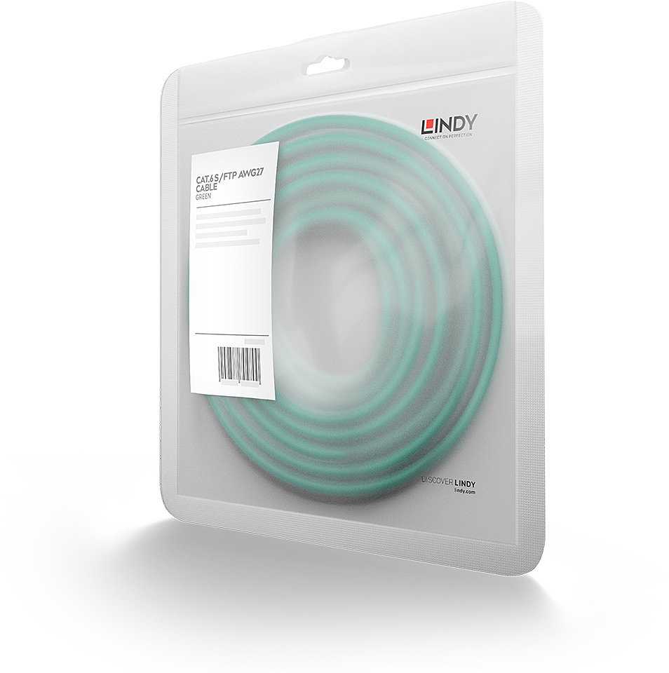 Tinklo Kabelis - LINDY Cat.6 S/FTP Tinklo Kabelis, RJ45, M/M, 250MHz, 27AWG, 20 m, Žalias