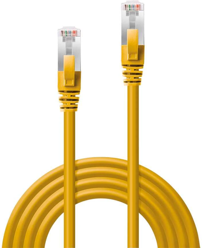 Tinklo Kabelis - LINDY Cat.6 S/FTP LSZH Tinklo Kabelis, RJ45, M/M, 250MHz, 26AWG, 7.5 m, Geltonas