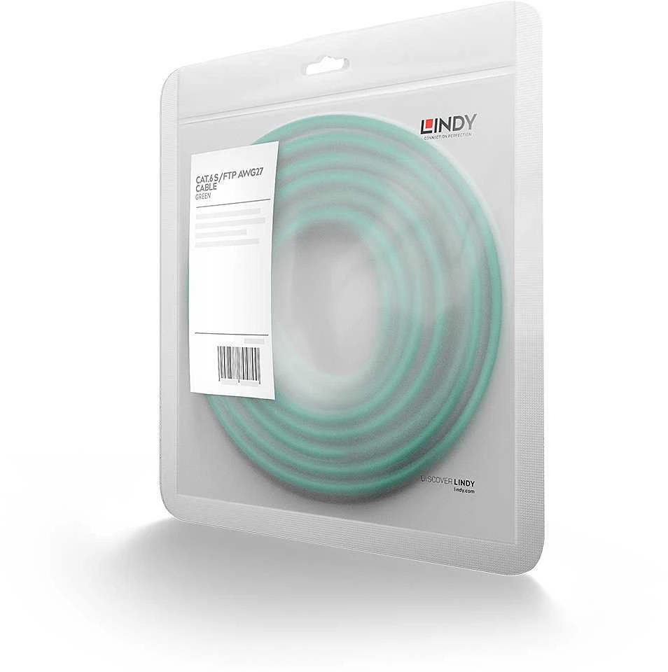 Tinklo Kabelis - LINDY Cat.6 S/FTP Tinklo Kabelis, RJ45, M/M, 250MHz, 27AWG, 7.5 m, Žalias