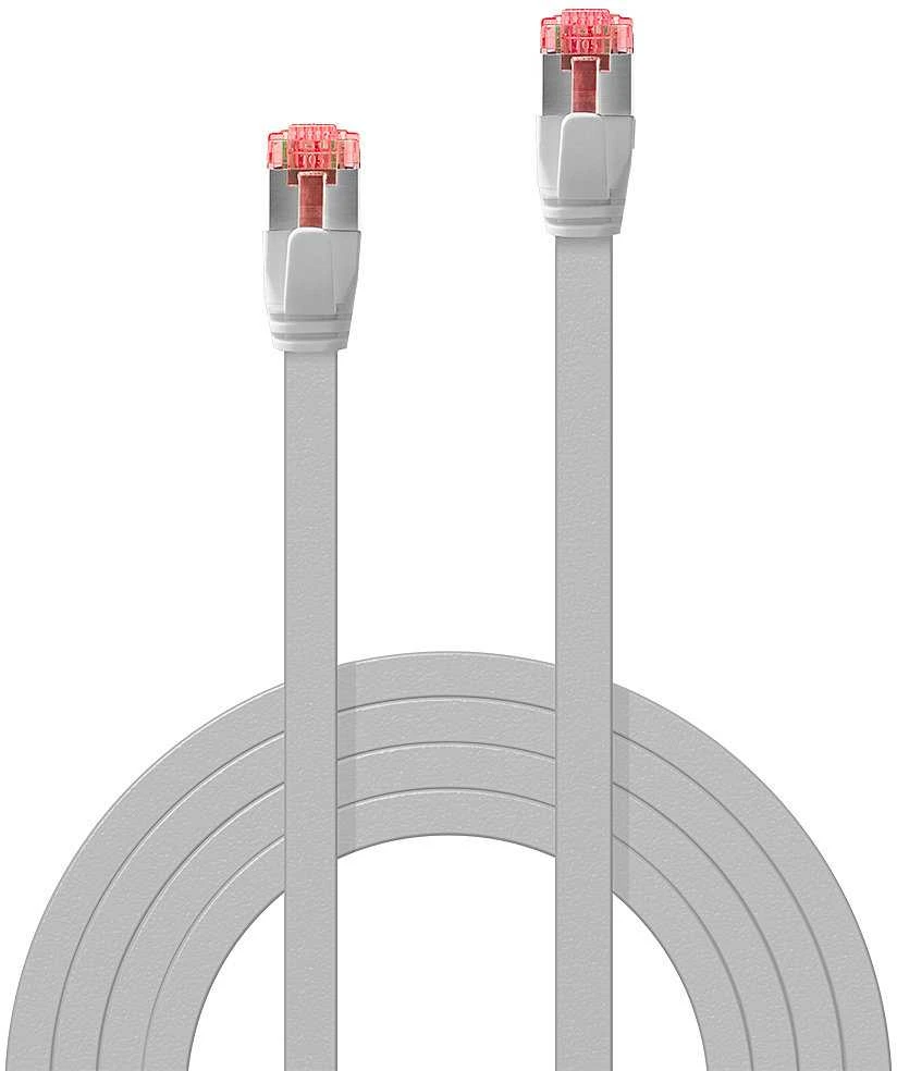 Tinklo Kabelis - LINDY Cat.6 U/FTP Plokščias Tinklo Kabelis, RJ45, M/M, 250MHz, 32AWG, 2 m, Pilkas