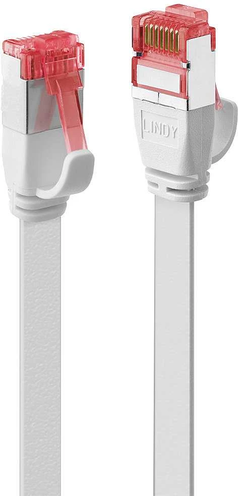 Tinklo Kabelis - LINDY Cat.6 U/FTP Plokščias Tinklo Kabelis, RJ45, M/M, 250MHz, 32AWG, 2 m, Baltas