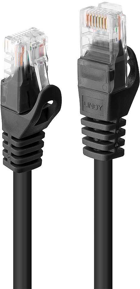 Tinklo Kabelis - LINDY Cat.6 U/UTP Tinklo Kabelis, RJ45, M/M, 250MHz, CCA, 10 m, Juodas
