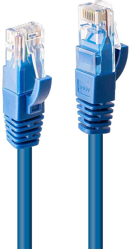 Tinklo Kabelis - LINDY Cat.6 U/UTP Tinklo Kabelis, RJ45, M/M, 250MHz, 15 m, Mėlynas