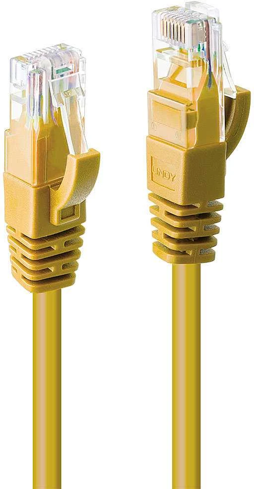Tinklo Kabelis - LINDY Cat.6 U/UTP Tinklo Kabelis, RJ45, M/M, 250MHz, 20 m, Geltonas