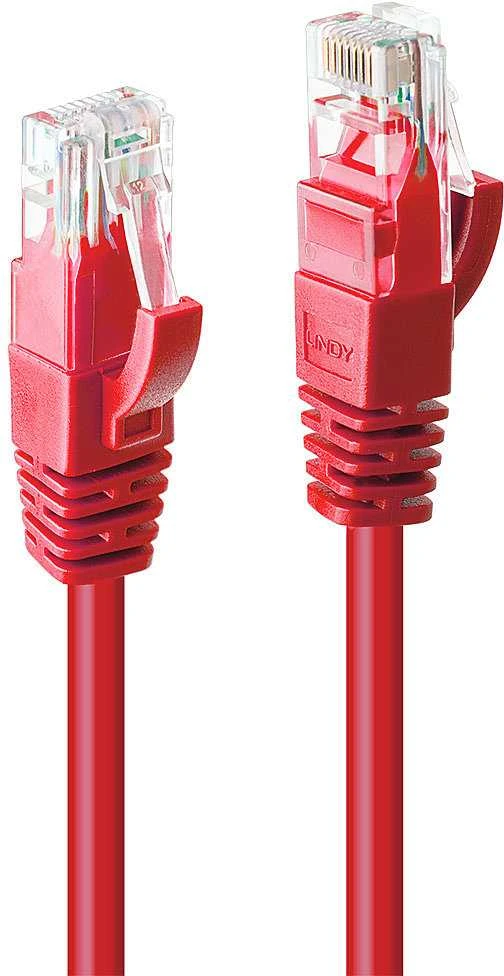 Tinklo Kabelis - LINDY Cat.6 U/UTP Tinklo Kabelis, RJ45, M/M, 250MHz, 20 m, Raudonas