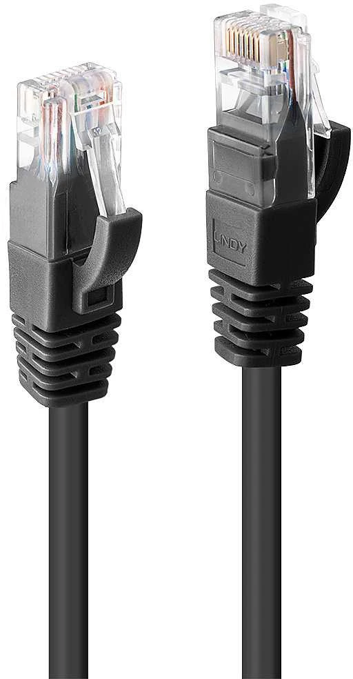 Tinklo Kabelis - LINDY Cat.6 U/UTP Tinklo Kabelis, RJ45, M/M, 250MHz, 30 m, Juodas