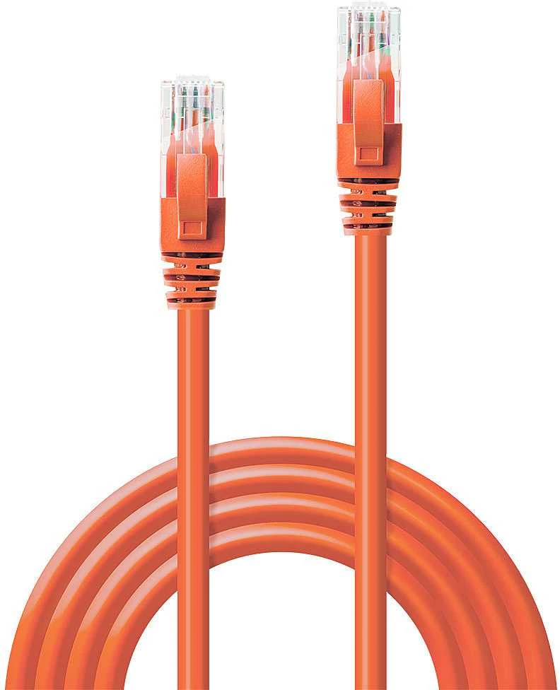 Tinklo Kabelis - LINDY Cat.6 U/UTP Tinklo Kabelis, RJ45, M/M, 250MHz, 7.5m, Oranžinis