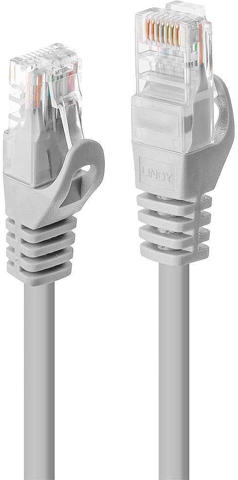 Tinklo Kabelis - LINDY Cat.6 U/UTP Tinklo Kabelis, RJ45, M/M, 250MHz, CCA, 7.5 m, Pilkas