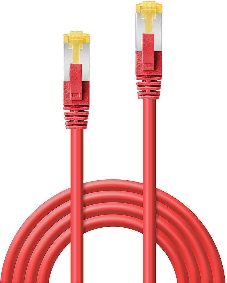 Tinklo Kabelis - LINDY RJ45 S/FTP LSZH Tinklo Kabelis, Cat.6A Jungtis, Cat.7 Raw, 10 m, Raudonas
