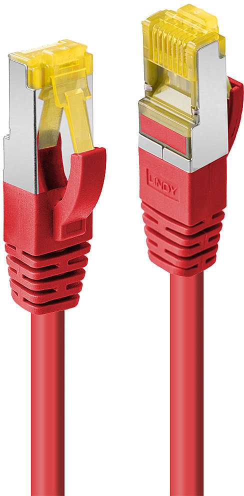 Tinklo Kabelis - LINDY RJ45 S/FTP LSZH Tinklo Kabelis, Cat.6A Jungtis, Cat.7 Raw, 10 m, Raudonas