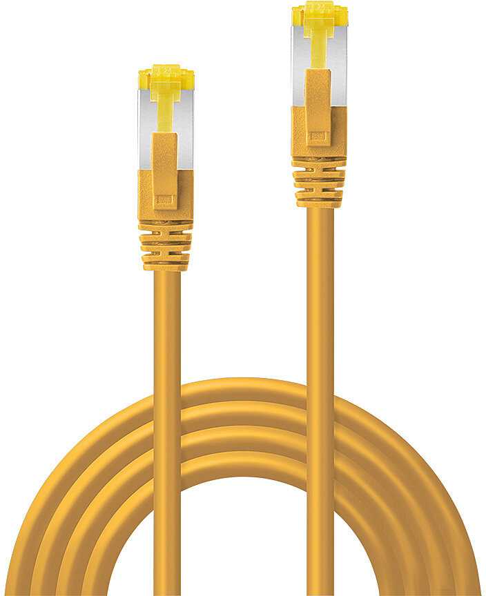 Tinklo Kabelis - LINDY RJ45 S/FTP LSZH Tinklo Kabelis, Cat.6A Kištukas, Cat.7 Neapdirbtas Kabelis, 2 m, Geltonas