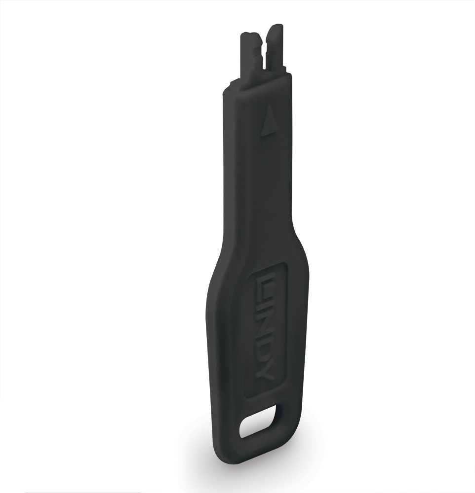 Tinklo Priedas - LINDY RJ45 Prievado Blokavimo Raktas 20x74,55x5,9mm ABS Juodas