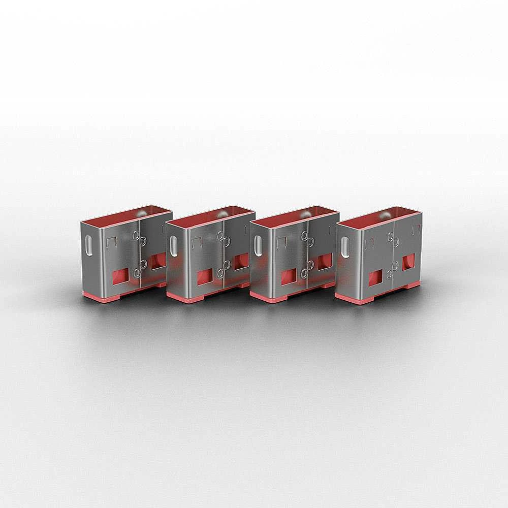 Lindy USB A Tipo Blokatorius - 10vnt USB A Tipo Apsaugos ABS Rožinės