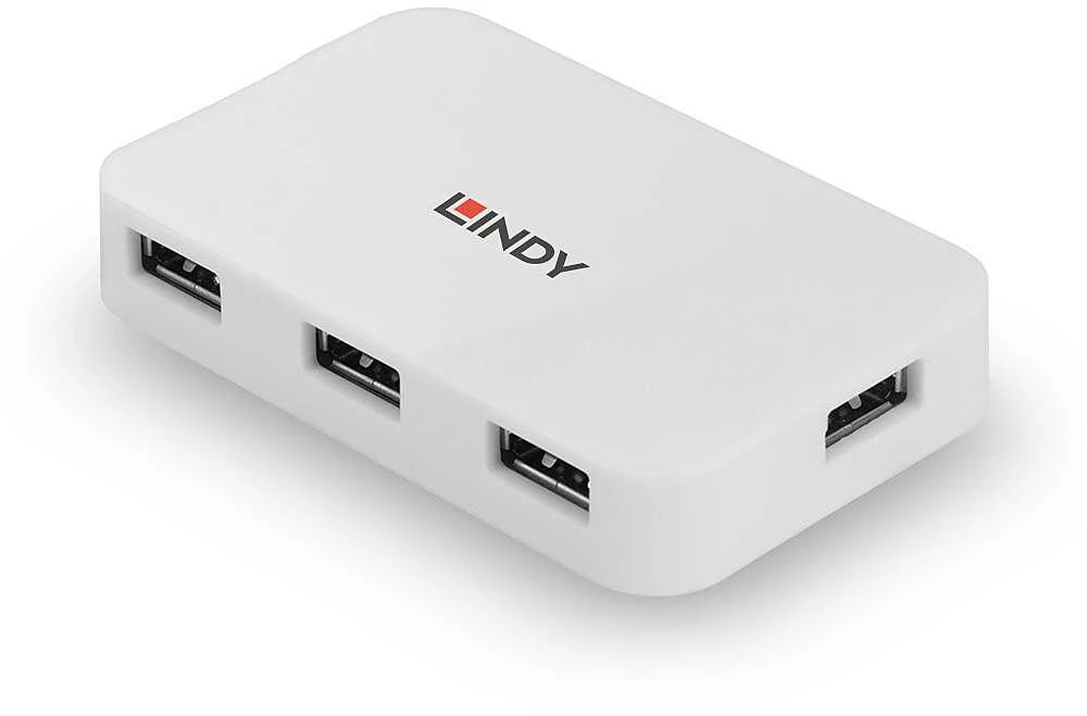 USB Hub - LINDY 4 Prievadų USB 3.0 Hub 5 Gbps su 0.5 m Kabeliu