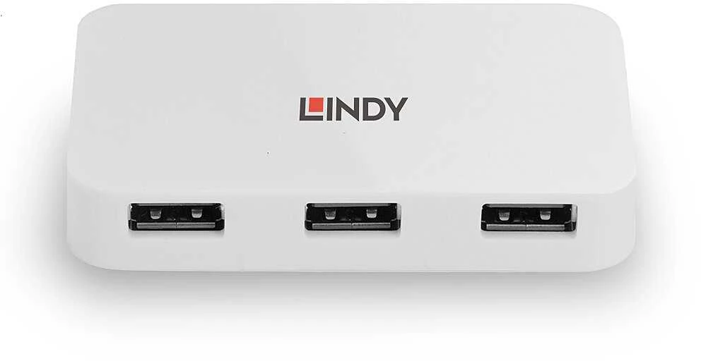 USB Hub - LINDY 4 Prievadų USB 3.0 Hub 5 Gbps su 0.5 m Kabeliu