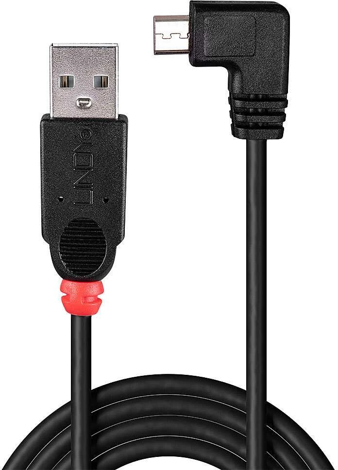 USB Kabelis - LINDY USB 2.0 Type A į Micro-B Laidas, 1 m, Juodas