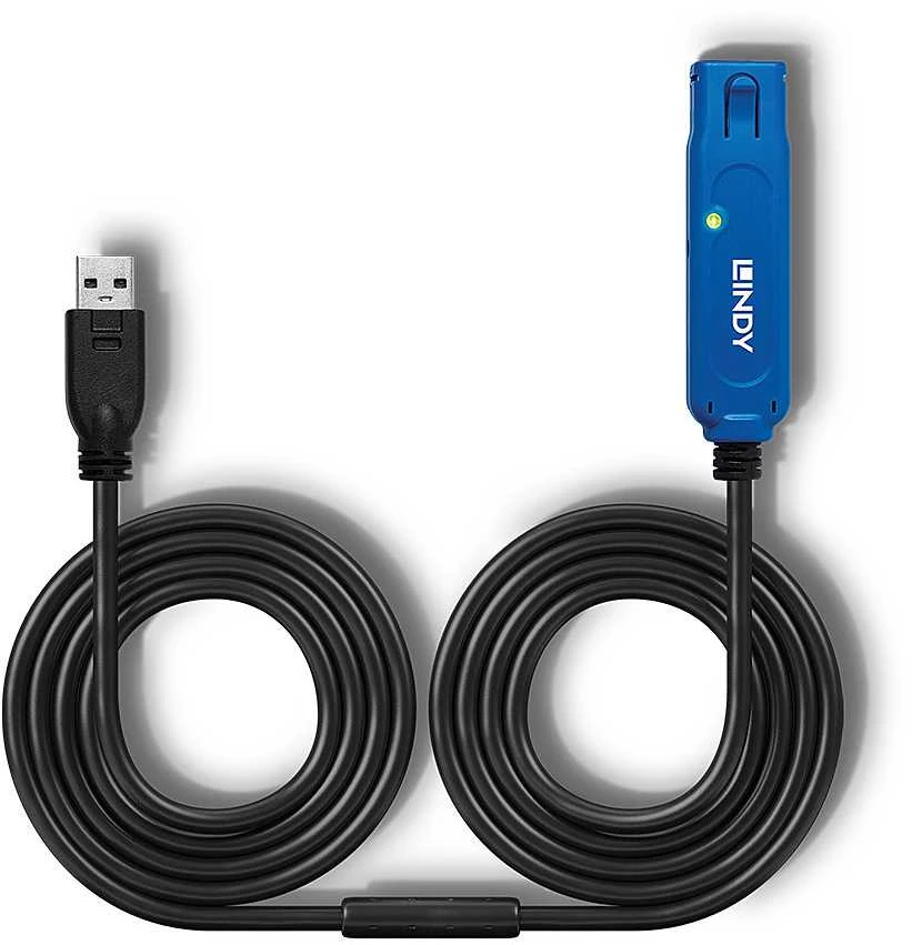 USB Prailginimo Laidas - LINDY USB 3.0 Aktyvus Prailginimo Laidas, 15 m