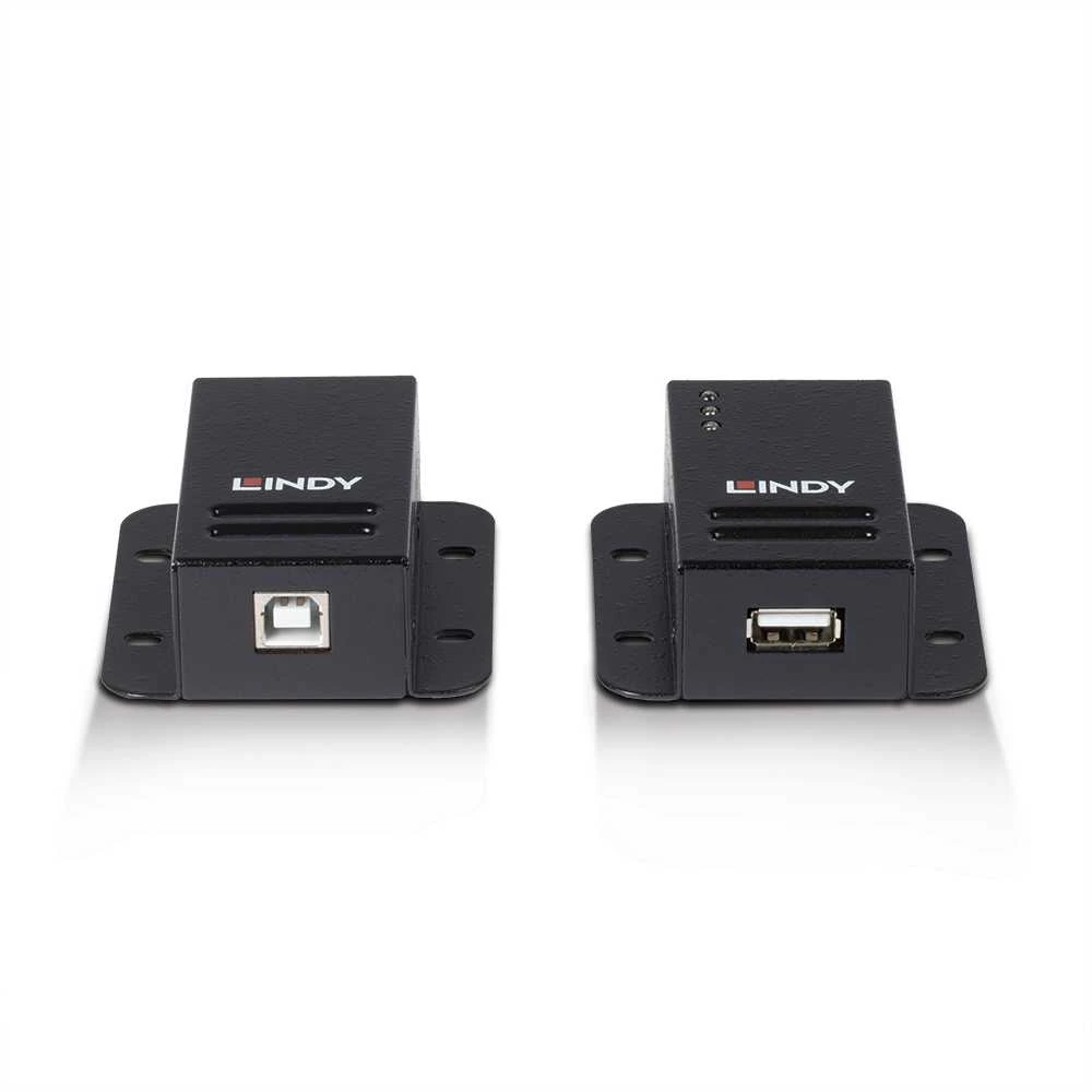 USB Prailginimo Laidas - LINDY USB 2.0 Cat.6 Prailginimo Laidas, Maitinamas per Cat.5e/6 Kabelį, 50 m, Juodas