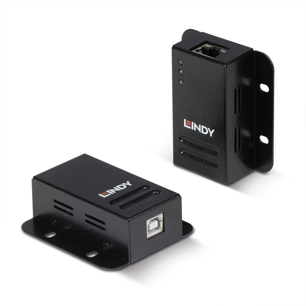 USB Prailginimo Laidas - LINDY USB 2.0 Cat.6 Prailginimo Laidas, Maitinamas per Cat.5e/6 Kabelį, 50 m, Juodas