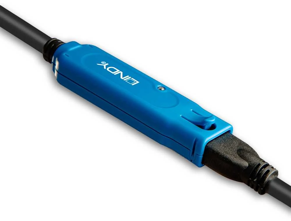 USB Prailginimo Laidas - LINDY USB 3.0 Prailginimo Laidas Pro Extend Type M/F, 8 m, Juodas