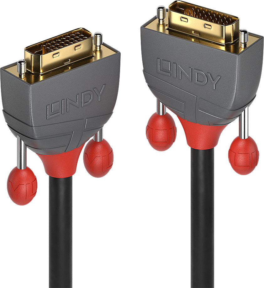 Vaizdo Kabelis - LINDY Anthra Line DVI-D Dual Link Kabelis, M/M, 2560x1600 60Hz, 10 m, Juodas