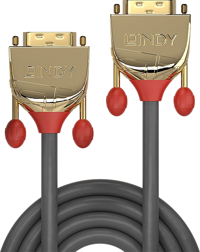 Lindy Vaizdo Laidas - DVI-D Dual Link 2m M/M 2560x1600 60Hz Auksu Padengtas